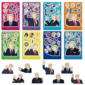 $4 TRUMP STICKER SET. NEW. $4 WHEN BUNDLED WITH 3 OR MORE ITEMS